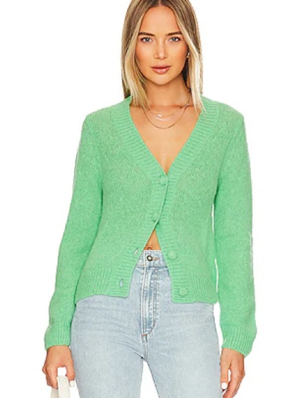 Nation LTD Green Button Cardigan Sweater Sz S